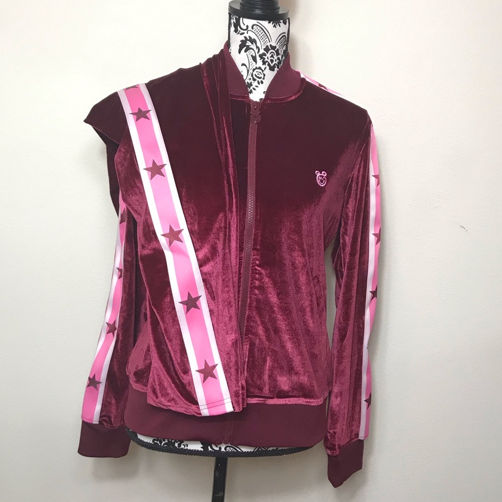Conv&Miley Cyprus Velvet SET:Jacket+Pant Burgundy - Picture 3 of 8